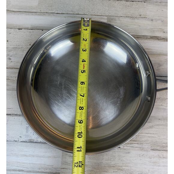 David Burke Gourmet Pro Stainless 11" Handled Skillet Kitchenware Cooking - Picture 5 of 6